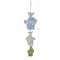 27" Green & Blue Ceramic Fish Windchime with Brown Rope